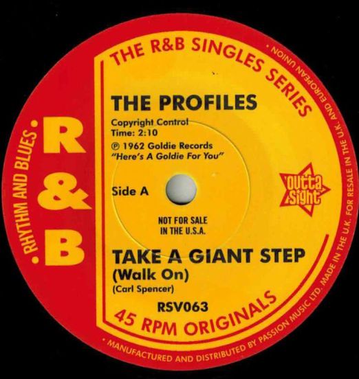 The Profiles - Take A Giant Step b/w Johnny Appalachian - Up In Smoke 7"