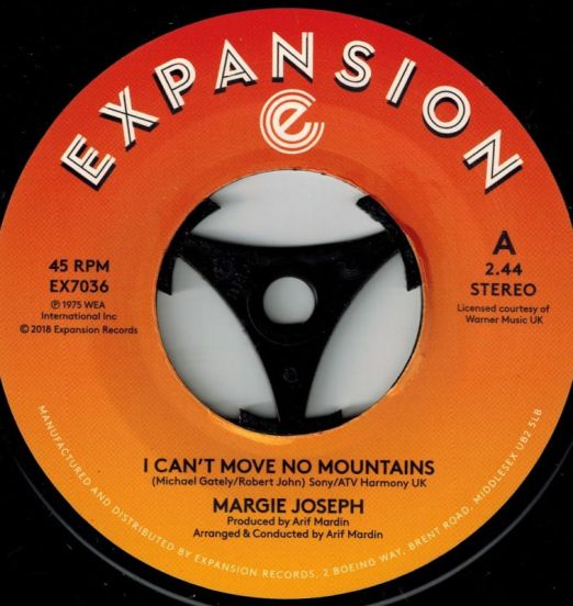 Margie Joseph - I Can`t Move No Mountains b/w Come On Back To Me Lover 7"