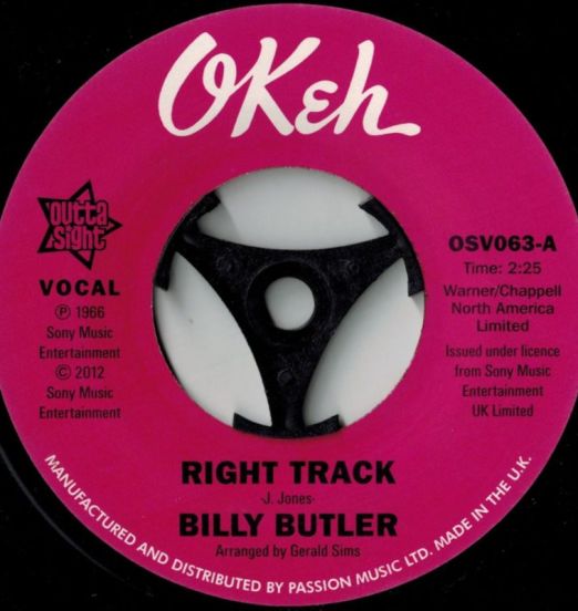 Billy Butler – The Right Track b/w Instrumental 7"