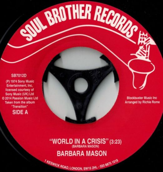 Barbara Mason - World In A Crisis b/w Give Me Your Love 7"