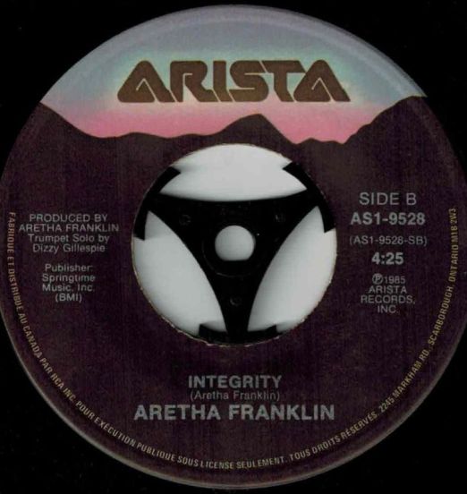 Aretha Franklin - Integrity b/w Jumpin' Jack Flash - Arista 7"