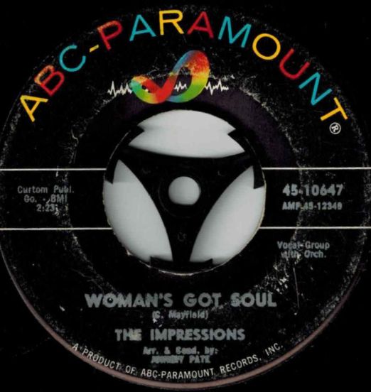 The Impressions - Woman's Got Soul b/w Get Up And Move - Abc 7"