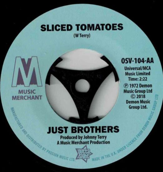 Just Brothers - Sliced Tomatoes b/w Eloise Laws - Love Factory - Outta Sight 7"