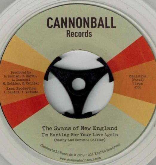 The Swans Of New England - I'm Hunting For Your Love Again b/w Instrumental - Cannonball 7"