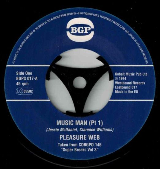 *LAST COPY!* Pleasure Web - Music Man (Pt.1) b/w Pt.2 - BGP UK 7"