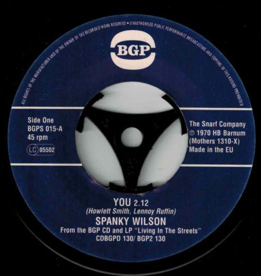 Spanky Wilson - You b/w  Sunshine Of Your Love - BGP UK 7"