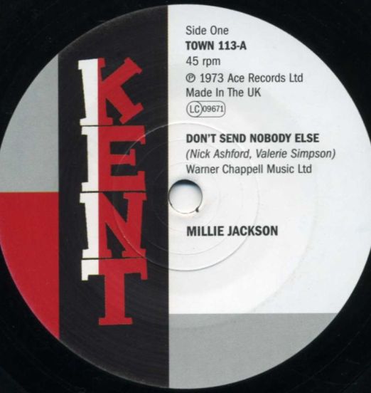 Millie Jackson - Don't Send Nobody Else b/w The Mayberry Movement - Two Wrongs Don't Make A Right - Kent 7"