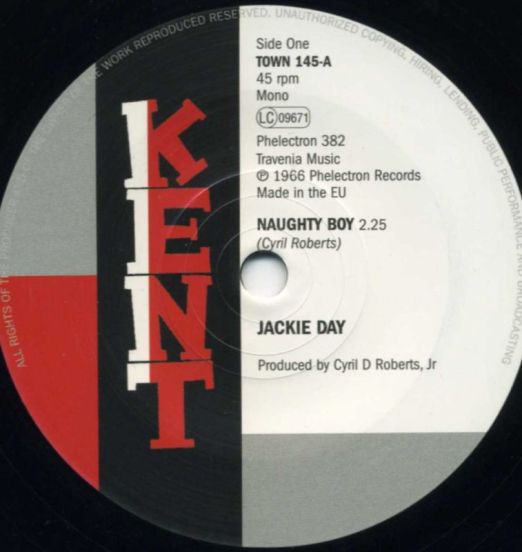 Jackie Day - Naughty Boy b/w Get To Steppin' - Kent 7"