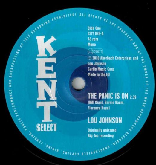 Lou Johnson - The Panic Is On b/w You Better Let Him Go - Kent Select 7"