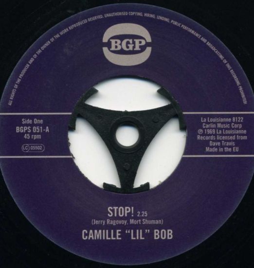 Camille "Lil" Bob - Stop! b/w Brother Brown - BGP 7"