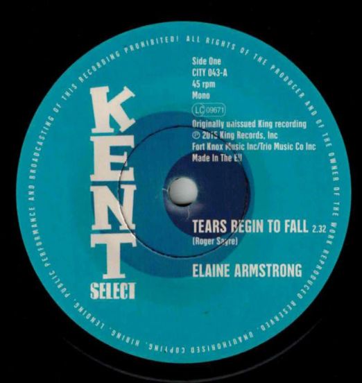 Elaine Armstrong - Tears Begin To Fall b/w Betty Moorer - Speed Up - Kent Select 7"