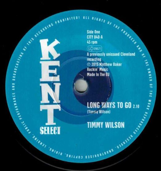 Timmy Wilson - Long Ways To Go b/w Ansler Montell - Chained I Am - Kent Select 7"