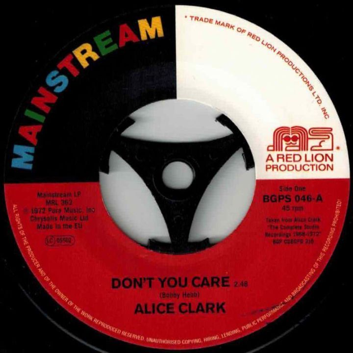 Alice Clark - Don't You Care b/w Never Did I Stop Loving You - Bgp