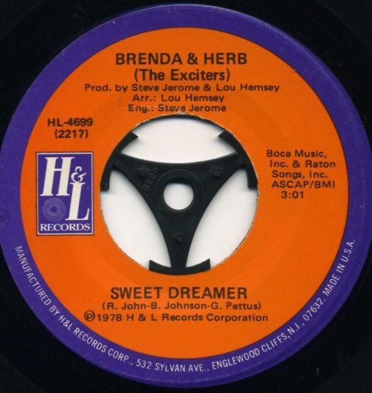 Brenda & Herb  - Sweet Dreamer b/w Tonight I'm Gonna Make You A Star - H&L 7"