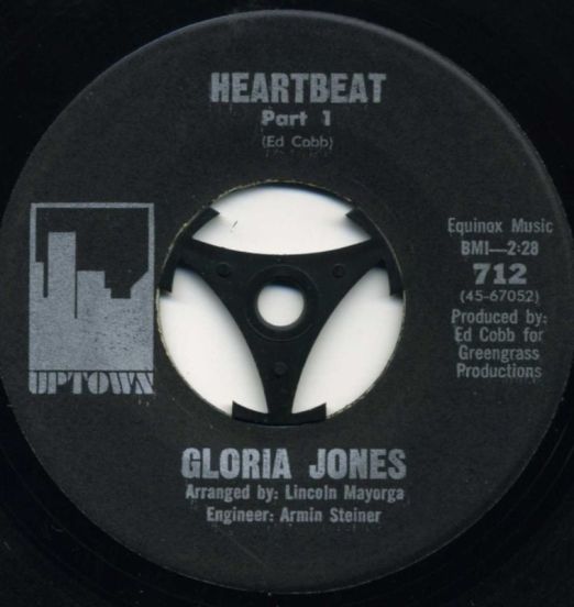 Gloria Jones - Heartbeat Part 1 b/w Heartbeat Part 2- Uptown 7"