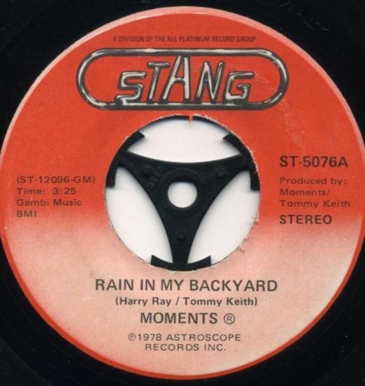 Moments - Rain In My Backyard b/w Disco Man - Stang 7"