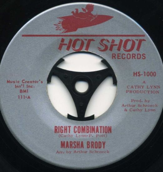 Marsha Brody - Right Combination b/w I Cried - Hot Shot 7"