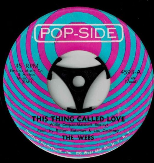 The Webs - This Thing Called Love b/w Tomorrow - Popside 7"