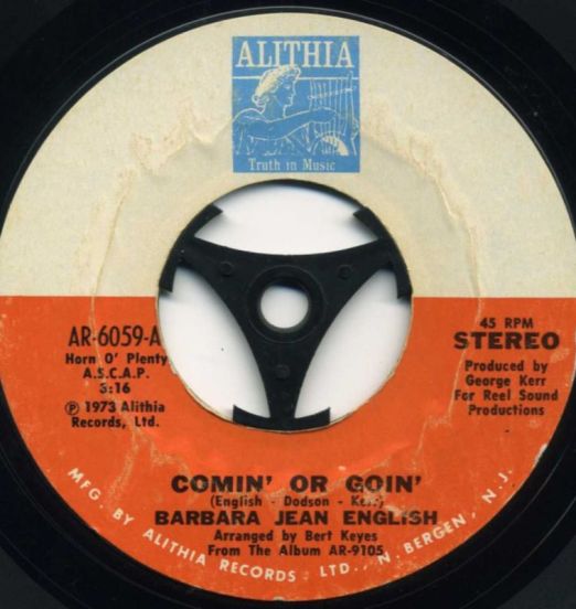 Barbara Jean English - Comin'Or Going b/w Love's Arrangement - Alithia 7"