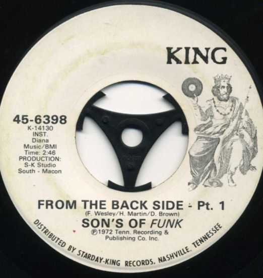 Son's Of Funk - From The Backside Pt.1 b/w Pt.2 - King DJ 7"