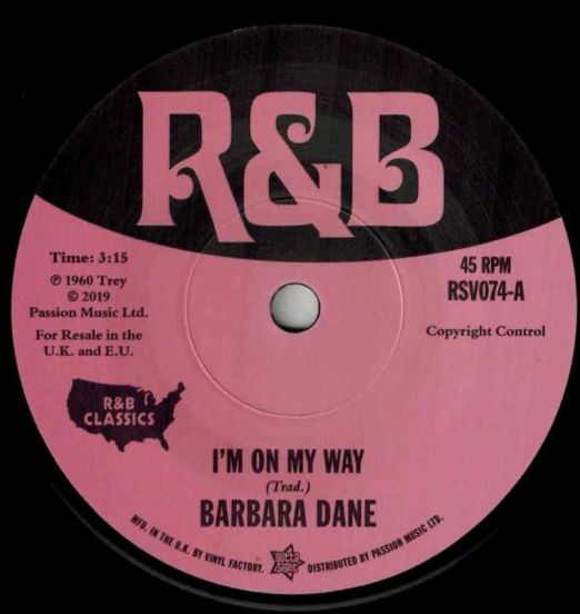 Barbara Dane - I’m On My Way b/w Betty O’Brien - She’ll Be Gone - Outta Sight 7"