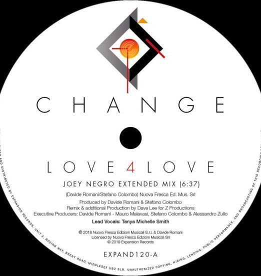 Change - Love 4 Love (Joey Negro Extended Mix) b/w Make Me (Go Crazy) (Opolopo Remix) - Expansion 12"