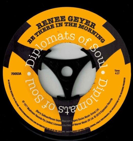 Renee Geyer - Be There In The Morning b/w It Only Happens (When I Look At You) - Diplomats Of Soul 7"