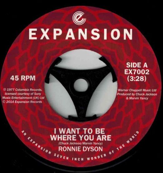 Ronnie Dyson - I Want To Be Where You Are b/w I Don't Wanna Cry - Expansion 7"