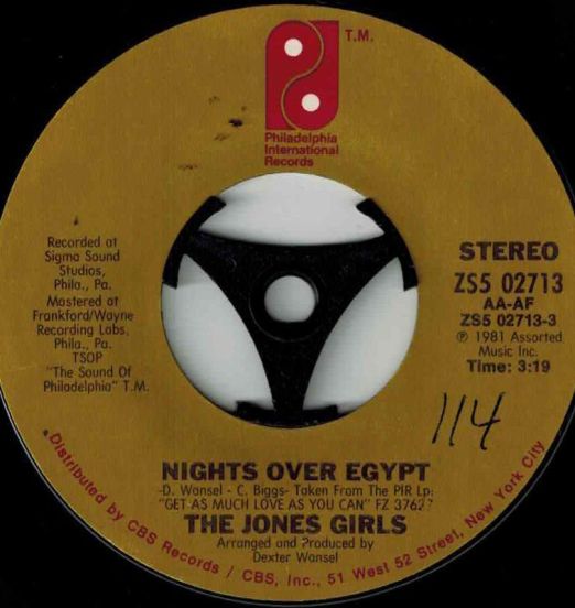 The Jones Girls - Nights Over Egypt b/w You're Breaking My Heart - Phil. Int 7"