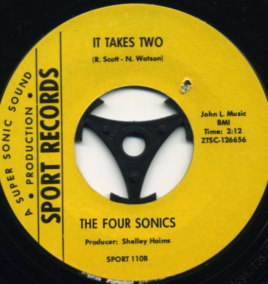The Four Sonics - It Takes Two b/w You Don't Have To Say You Love Me - Sport 7"