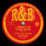 Little Joe Hinton – Let’s Start A Romance b/w I Won’t Be Your Fool – Outta Sight 7″