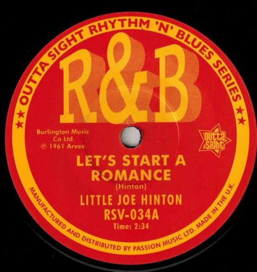 Little Joe Hinton - Let's Start A Romance b/w I Won't Be Your Fool - Outta Sight 7"