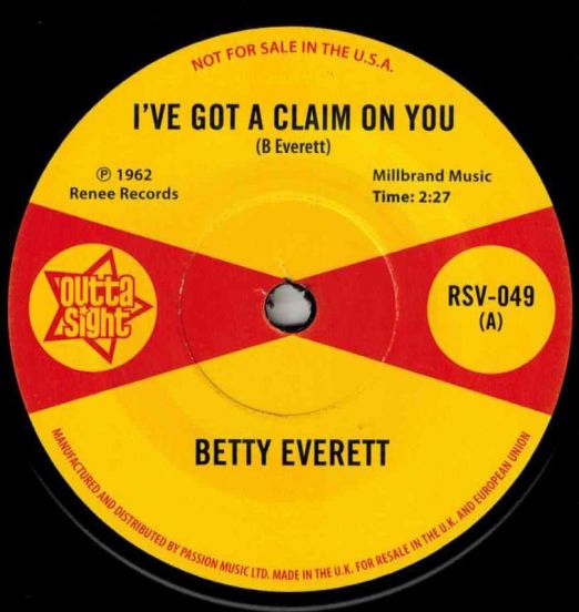 Betty Everett - I`ve Got A Claim On You b/w Juanita Nixon - Stop Knockin'  - Outta Sight 7"