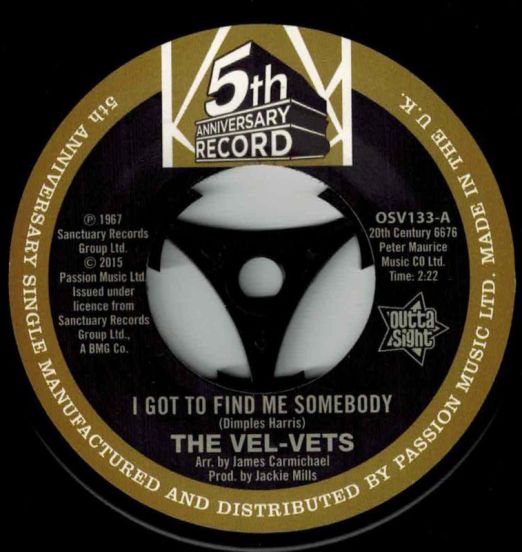 The Vel-Vets - I Got To Find Me Somebody b/w Towanda Barnes – You Don’t Mean It - Outta Sight 7"