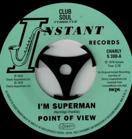 Point of View - I'm Superman b/w Cliff Holmes - I Need Ya' Baby - Club Soul 7"