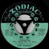 Ruby Andrews – Casonova (Your Playing Days Are Over) b/w I Just Don’t Believe It – Zodiac 7″