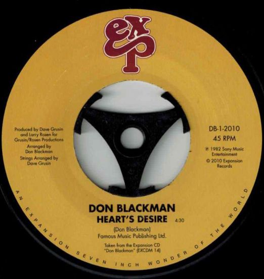 Don Blackman - Heart's Desire b/w Holding You, Loving You - Expansion 7"