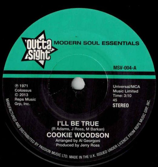 Cookie Woodson - I'll Be True b/w Virgil Henry - I'll Be True - Outta Sight 7"