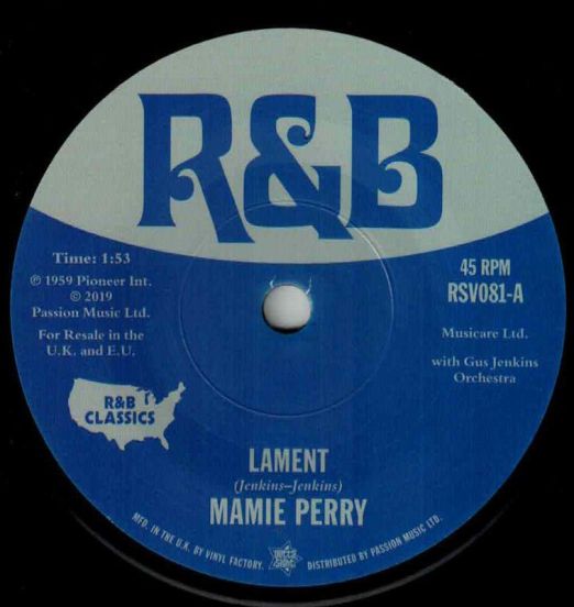 Mamie Perry - Lament b/w Anna Belle Caesar – Little Annie - Outta Sight 7"