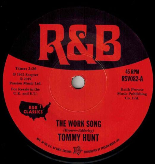 Tommy Hunt - Work Song b/w Oscar Brown Jr – Work Song - Outta Sight 7"