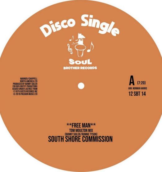 South Shore Commission - Free Man b/w Ultra High Frequency - We’re On The Right Track - Soul Brother 12"