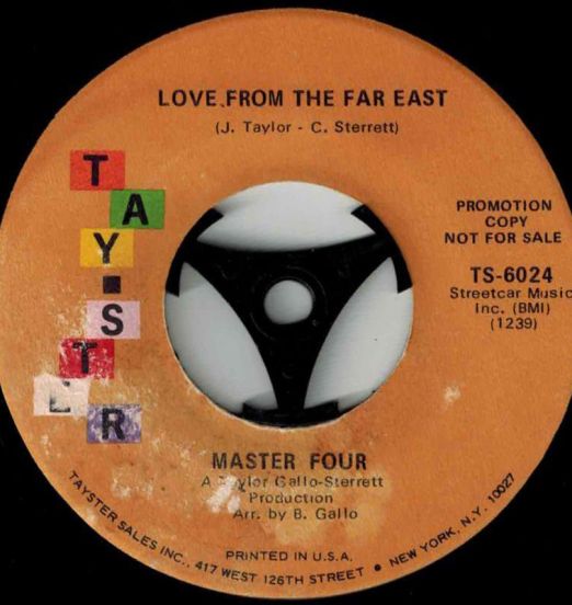 Master Four - Love From The Far East b/w It's Not The End - Tay-Ster Promo 7"