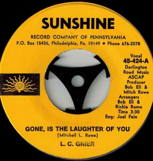 L.C. Grier - Gone, Is The Laughter Of You b/w Gone, Is The Laughter Of You - Sunshine 7"