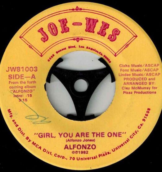 Alfonzo - Girl, You Are The One b/w Lowdown - MHR 7"