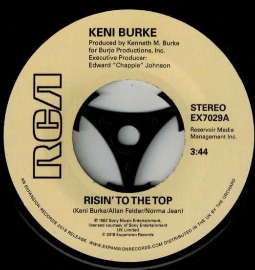 Keni Burke - Risin' To The Top b/w Hang Tight - Expansion 7"
