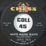 Jackie Ross – Wasting Time b/w Haste Makes Waste – Chess 7″