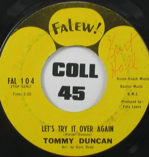 Tommy Duncan - Let's Try It Over Again b/w	Dance, Dance, Dance - Falew! 7"