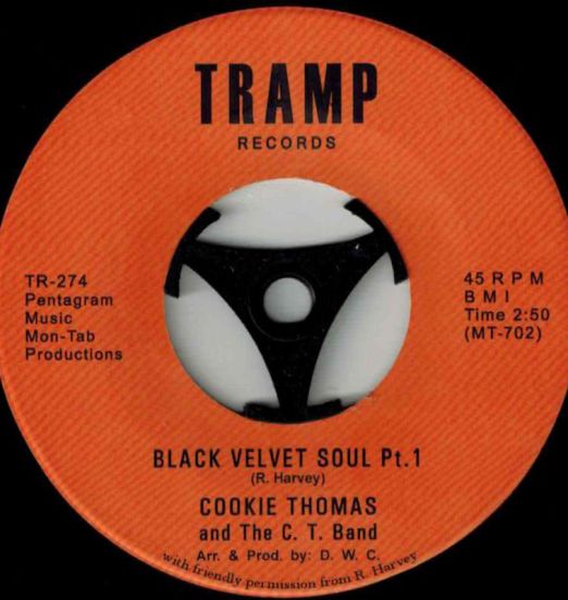 Cookie Thomas And The C. T. Band - Black Velvet Soul Pt. 1 b/w Pt. 2 - Tramp 7"