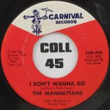 Manhattans – Love Is Breakin’ Out (All Over) b/w I Don’t Wanna Go –  Carnival 7″