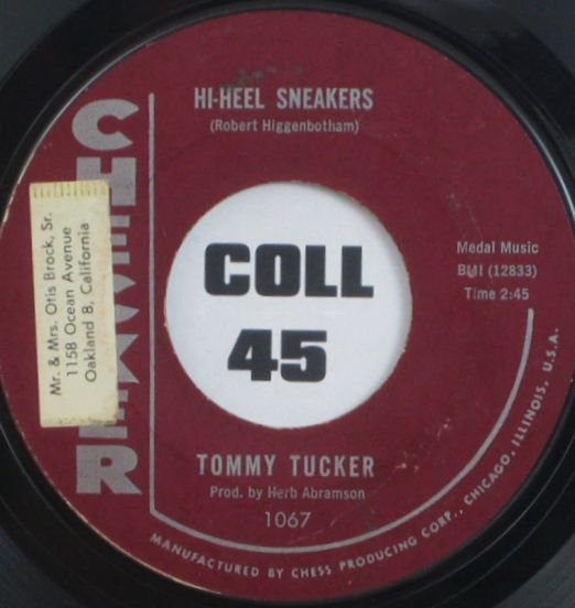 Tommy Tucker - Hi-Heel Sneakers b/w I Don't Want 'Cha - Checker 7"